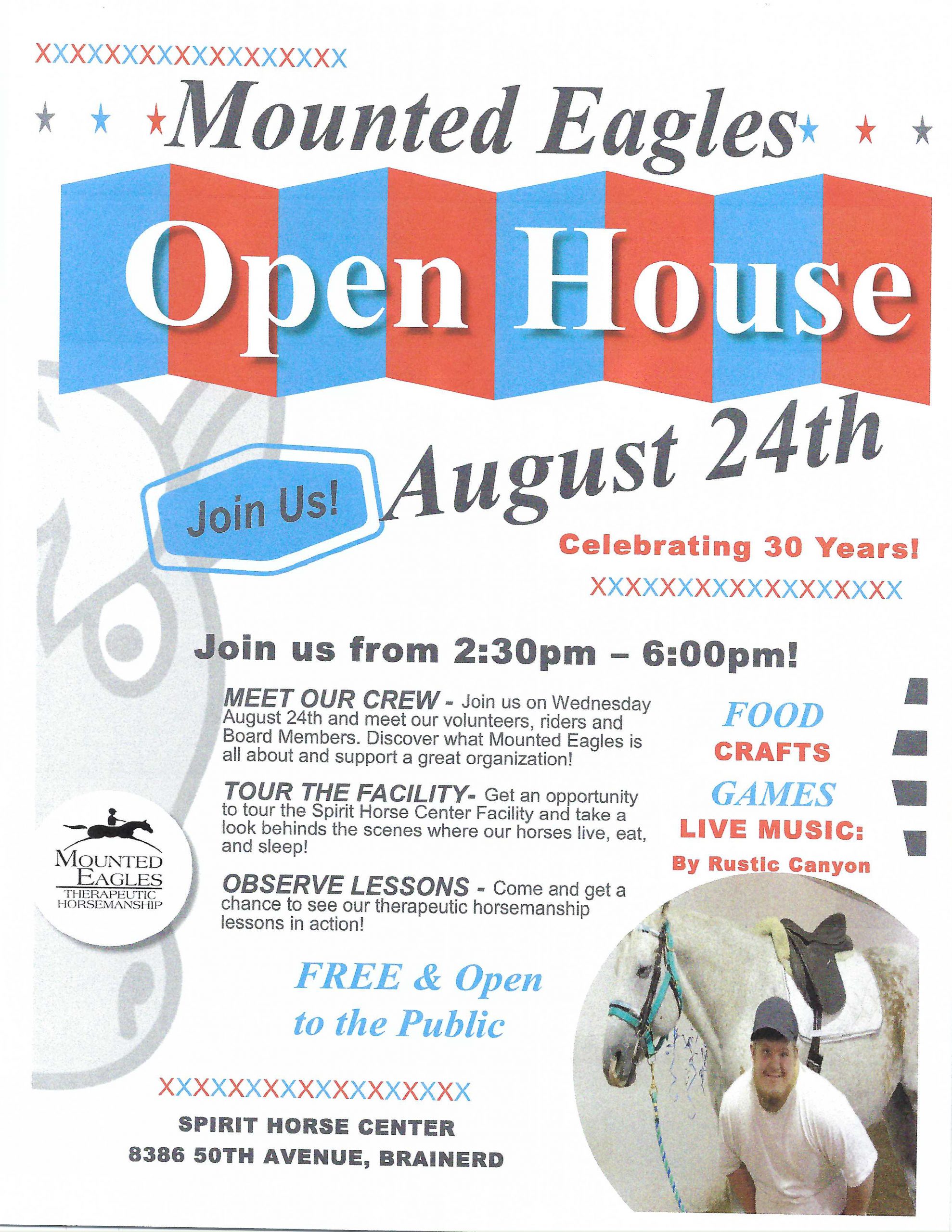 Open House on August 24th.